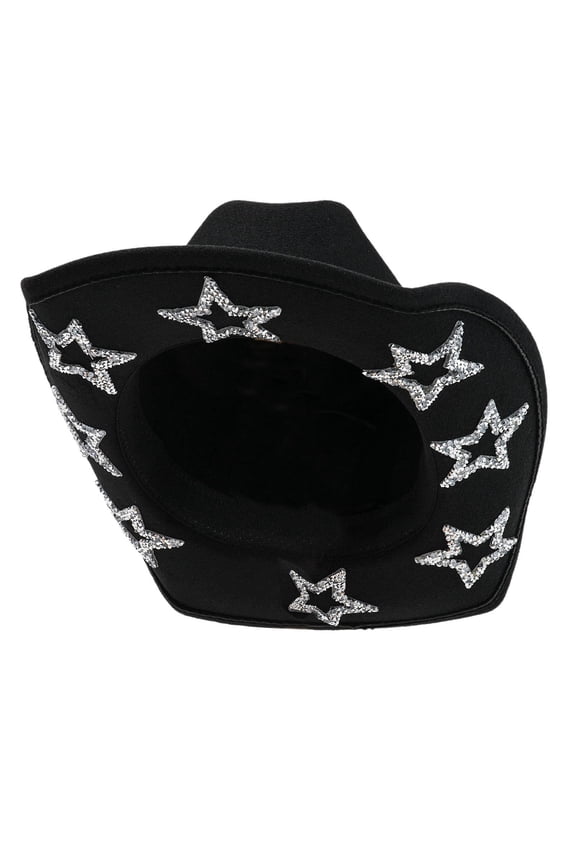 Womens Mens Western Cowboy Hat 8 Glittering Rhinestone Party Hat Full Rhinestone Decorations Accessory Country Concert Rodeo Dress Up