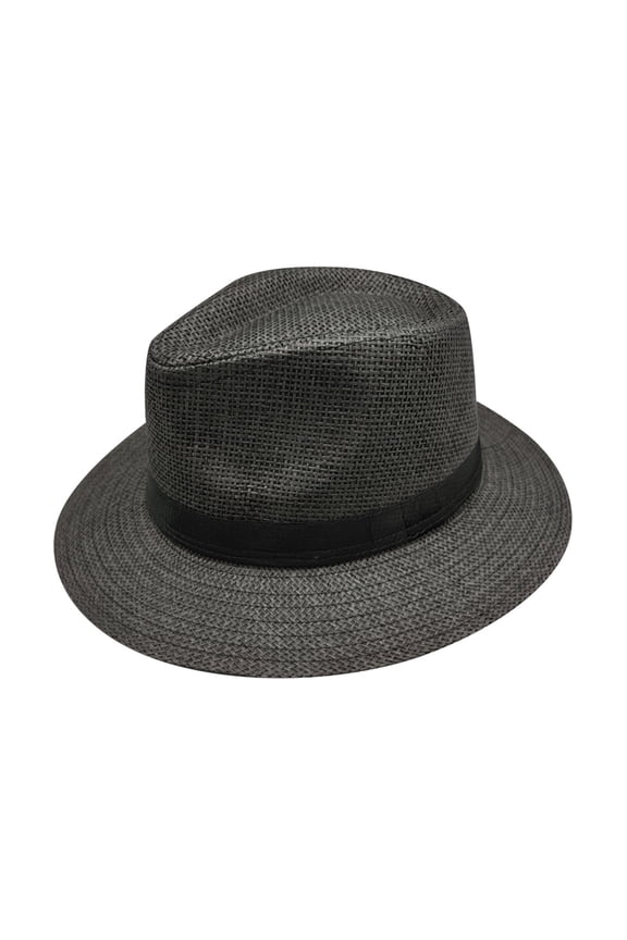 Womens Mens Western Cowboy Hats BWASD Classic Wide Brim Solid Color Straw Weave Panama Hat Sunscreen Sun Jazz Hat for Vacation, Travel, Outdoor Black