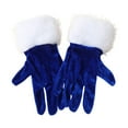 thumbnail image 1 of Womens Mens Winter Gloves Gloves Winter Christmas Eve Party Etiquette Performance Short Gold Velvet And White Coat Gloves, 1 of 4
