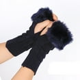 thumbnail image 1 of Womens Mens Winter Gloves Gloves Winter Gloves Half Finger Gloves Warm, 1 of 3