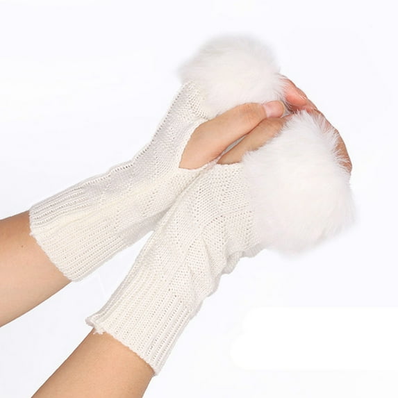 Womens Mens Winter Gloves Gloves Winter Gloves Half Finger Gloves Warm