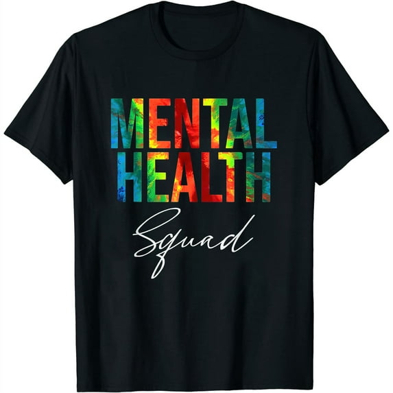 Womens Mental Health Squad Brain Illness Mental Health Awareness T-Shirt Black 2X-Large