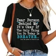 thumbnail image 1 of Womens Mental Health & Suicide Prevention Awareness Person Behind Short Sleeve T-Shirt Black, 1 of 5