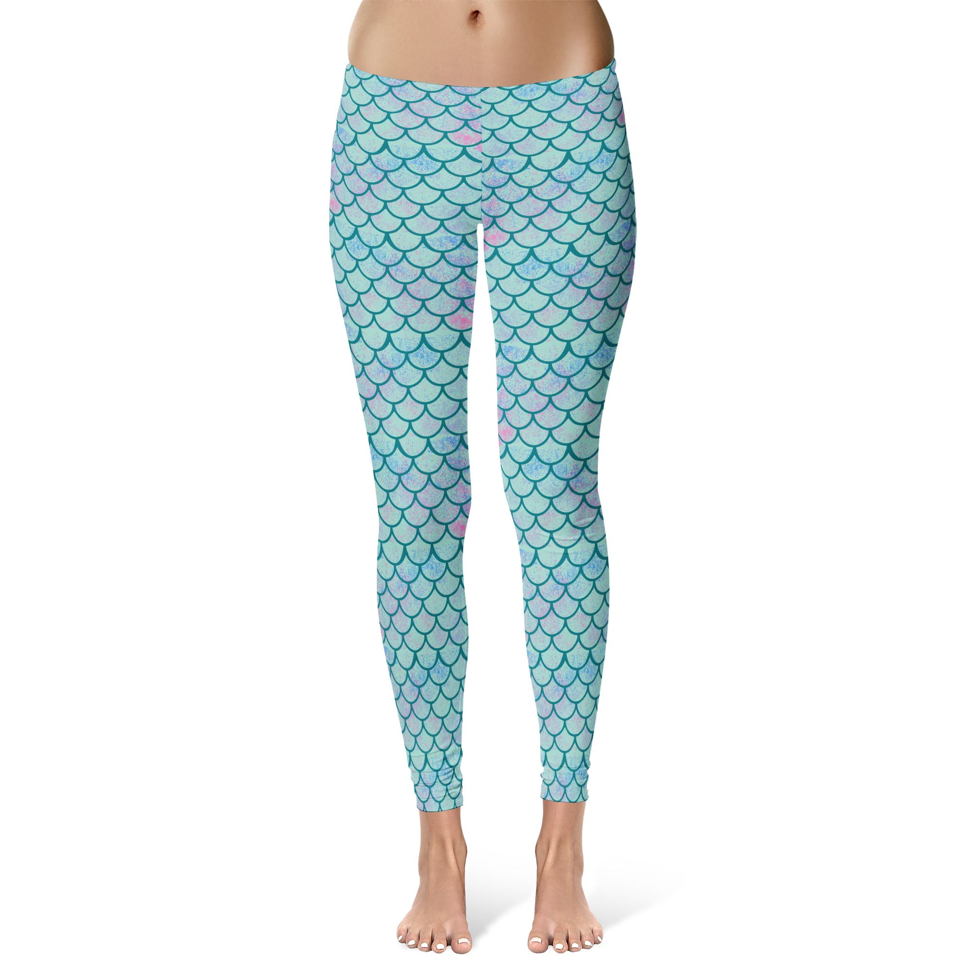 Teal top mermaid leggings