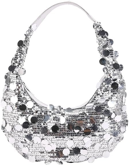 NWT 2024 Retrofete White Sequin Tote Hobo Bag Retail $225