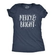 thumbnail image 1 of Womens Merry and Bright T Shirt Cute Christmas Carol Holiday Party Tee Womens Graphic Tees, 1 of 9