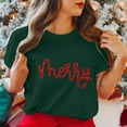 thumbnail image 1 of Womens Merry Christmas Printed Short Sleeve O Neck T Shirt Top Long Sleeve Woman Shirts Womens Short Sleeve Woman T Shirt Casual Plain Shirt Swim Tops Loose Tees for Women Space Pack Womens Stretch T, 1 of 5