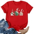 thumbnail image 1 of Womens Merry Christmas Shirts Xmas Santa Claus Graphic Print Crewneck Tees Short Sleeve Holiday Gifts Tops, 1 of 2