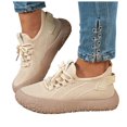 thumbnail image 1 of Womens Mesh Athletic Shoes Lightweight Lace Up Casual Running Shoes Breathable Non Slip Sneakers, 1 of 7
