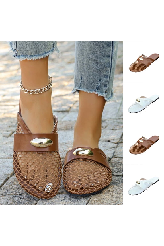 Womens Mesh Ballet Flats Mary Jane Fishnet Ballerina Buckle Strap Comfortable Causal Dress Shoes Women’s Mesh Ballet Flats – Fishnet Mary Jane Flats