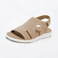 thumbnail image 1 of Womens Mesh Breathable Sandals Wedge Heel Open Toe Hook and Loop Sandals Slippers Light Comfortable Walking Shoes, 1 of 12