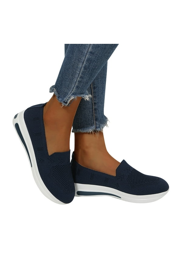 Womens Mesh Comfortable Shoes Ultra Lightweight Walking Loafers Shoes Casual Slip-On Loafers Shoes for Women