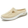 thumbnail image 1 of Womens Mesh Mules Slip On Shoes Light Open Back Lightweight Breathable Comfortable Walking Shoes Orthopedic Arch Support Soft Sole Wedge Walking Shoes, 1 of 6