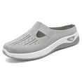 thumbnail image 1 of Womens Mesh Mules Slip On Shoes Light Open Back Lightweight Breathable Comfortable Walking Shoes Orthopedic Arch Support Soft Sole Wedge Walking Shoes, 1 of 5