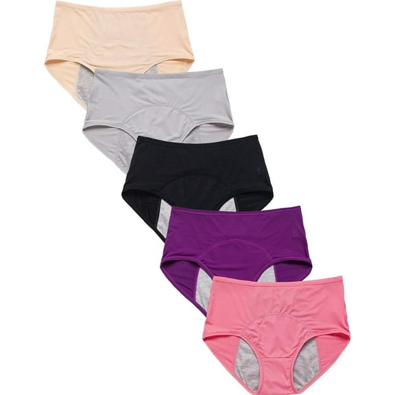 Womens Mesh Period Panties High Waisted Menstrual Leak Proof Underwear Incontinence Protective Briefs