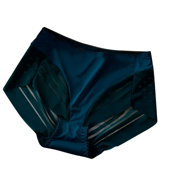 Womens Mesh Underwear Plus Size Ultra-Thin High Waisted Panties Stretch Butt-Lifting L-4XL Briefs (3X-Large, Green)