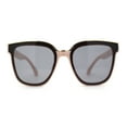 thumbnail image 1 of Womens Metal Brow Line Inset Lens Horn Rim Fashion Sunglasses Pink Black, 1 of 5