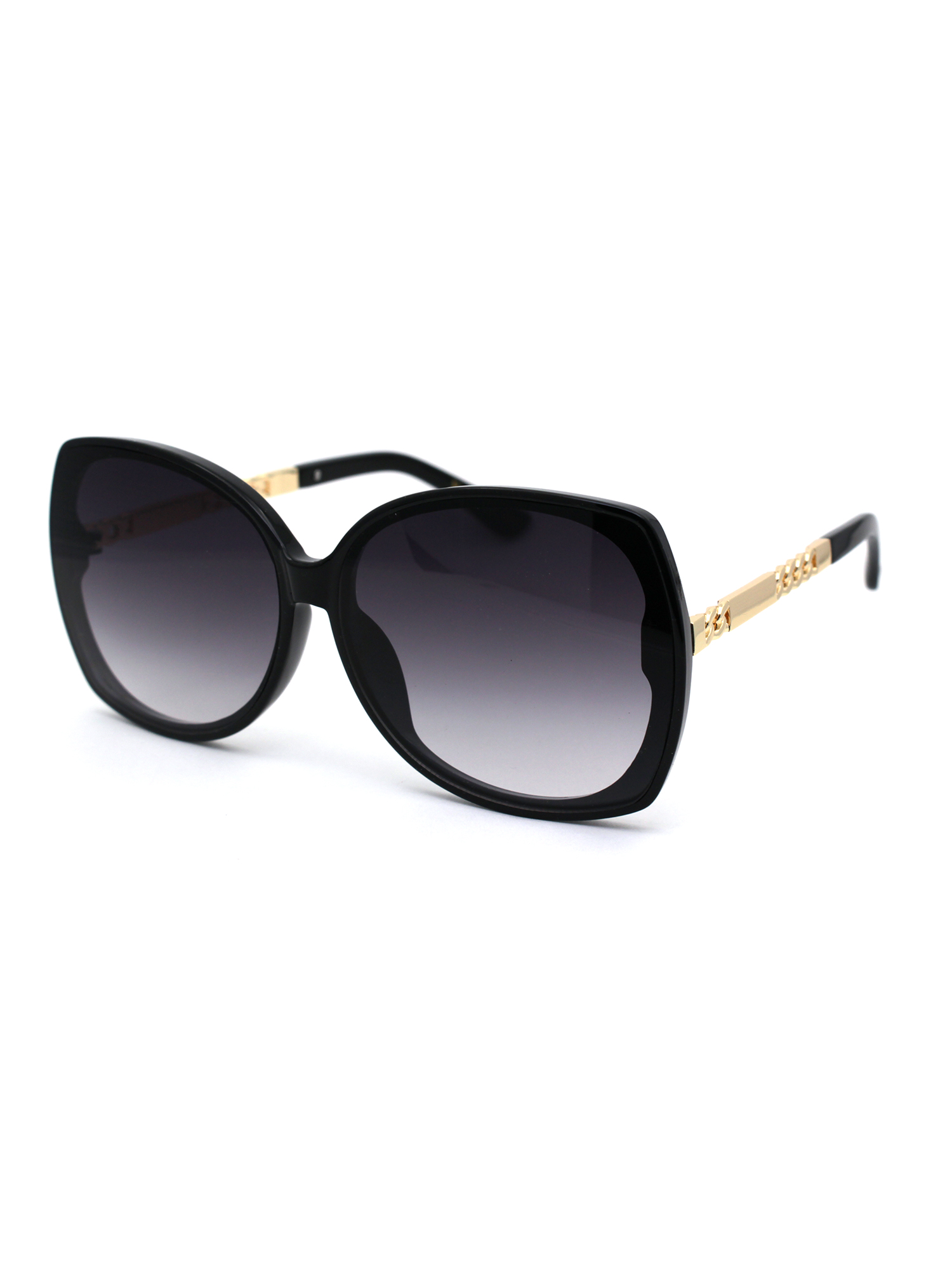 Womens Metal Chain Arm Diva Chic Butterfly Sunglasses Black 