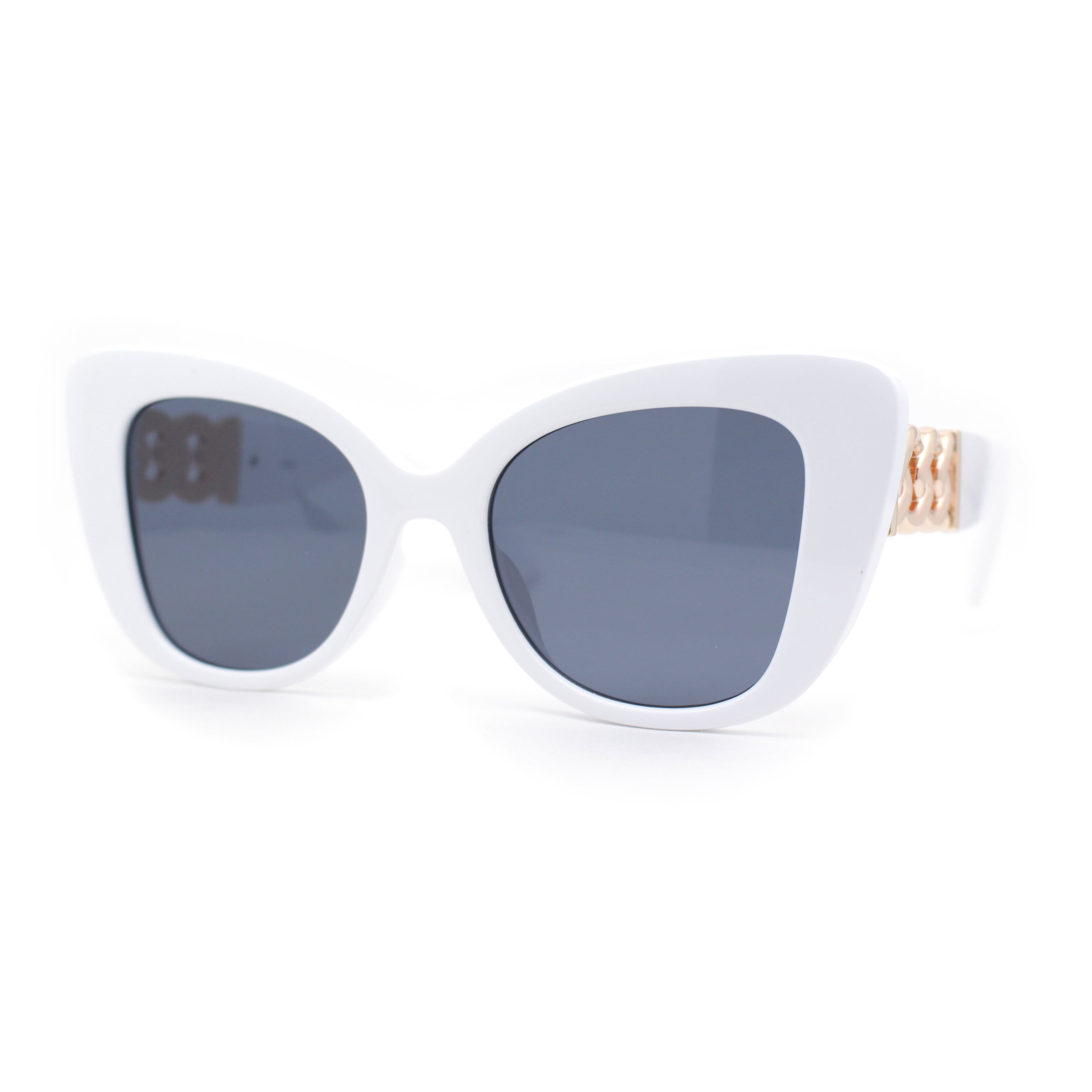 Dolce & Gabbana White and Black Oversized Cat-Eye Sunglasses Dolce&Gabbana DG4319 Cat Eye Black with White Dot Sunglasses  main image 2