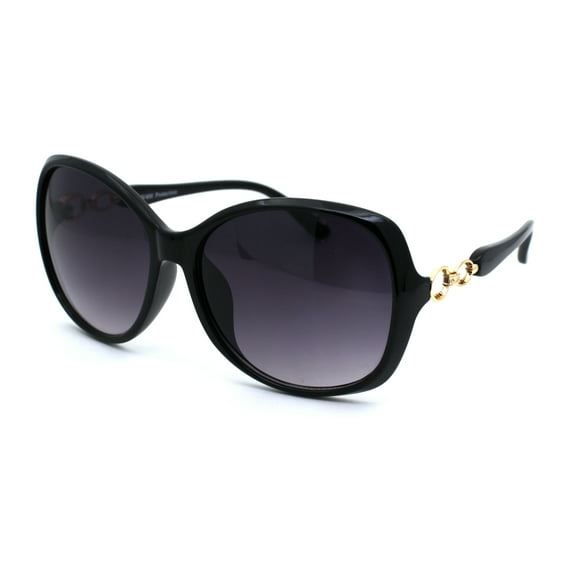 Womens Metal Hinge Diva Butterfly Designer Sunglasses Black Smoke