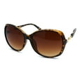 thumbnail image 1 of Womens Metal Hinge Diva Butterfly Designer Sunglasses Tortoise Brown, 1 of 4