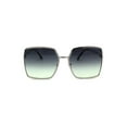 thumbnail image 1 of Womens Metal Jewel Lace Rim Rectangular Butterfly Sunglasses Silver Green, 1 of 4