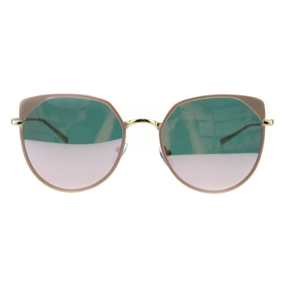 Womens Metal Rim Butterfly Metal Rim Minimal Mod Designer Sunglasses Pink Gold Pink