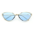 thumbnail image 1 of Womens Metal Rim Cat Eye Breezy Casual Fashion Sunglasses Gold - Blue, 1 of 7