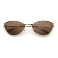 thumbnail image 1 of Womens Metal Rim Cat Eye Breezy Casual Fashion Sunglasses Gold - Brown, 1 of 7