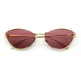 thumbnail image 1 of Womens Metal Rim Cat Eye Breezy Casual Fashion Sunglasses Gold - Burgundy, 1 of 7