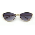thumbnail image 1 of Womens Metal Rim Cat Eye Breezy Casual Fashion Sunglasses Gold - Smoke, 1 of 7