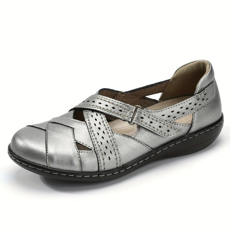 Ladies metallic loafers best sale