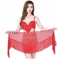 thumbnail image 1 of Womens MiDi Skirt Dance Skirt Tassel Waist with Fringe Waist Chain and Rhinestones 140cm Skirt, 1 of 4