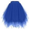thumbnail image 1 of Womens MiDi Skirt High-Waist Tiered Tulle Skirt Spring Summer Party Skirt, 1 of 3