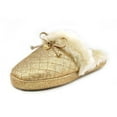 thumbnail image 1 of Womens Michael Kors Carter Bow Tie Slippers, Gold, 1 of 5