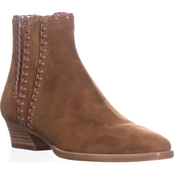 Womens Michael Kors Collection Presley Pull On Stiched Ankle Boots, Dark Luggage