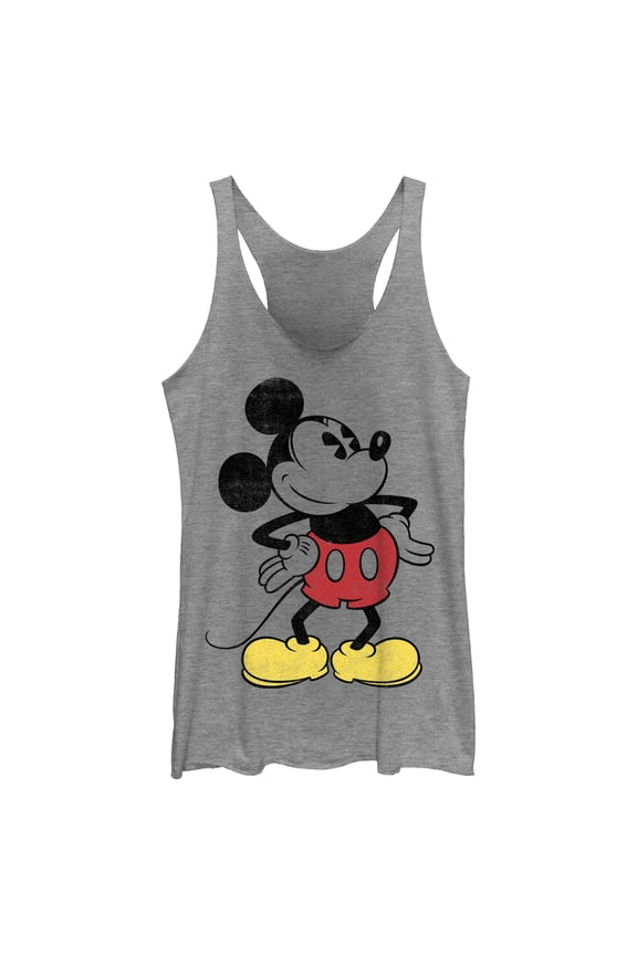 Womens Mickey & Friends Classic Mickey Distressed Racerback Tank