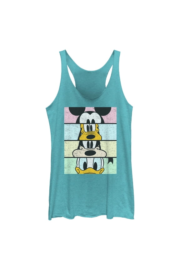 Womens Mickey & Friends Cropped Portraits Racerback Tank