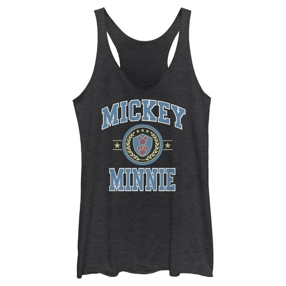 Womens Mickey & Friends Duo College Badge Racerback Tank