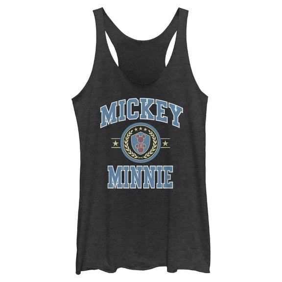 Womens Mickey & Friends Duo College Badge Racerback Tank