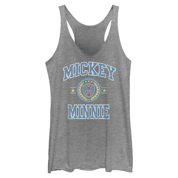 Womens Mickey & Friends Duo College Badge Racerback Tank