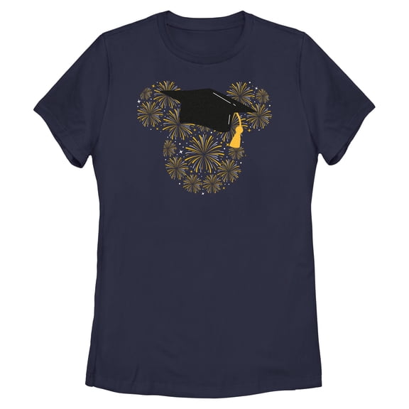 Womens Mickey & Friends Graduated Fireworks Logo T Shirt