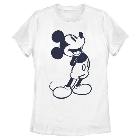 Womens Mickey & Friends Large Black and White Mousey T Shirt