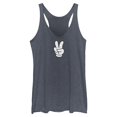 thumbnail image 1 of Womens Mickey & Friends Peace Sign Gloves Racerback Tank, 1 of 4
