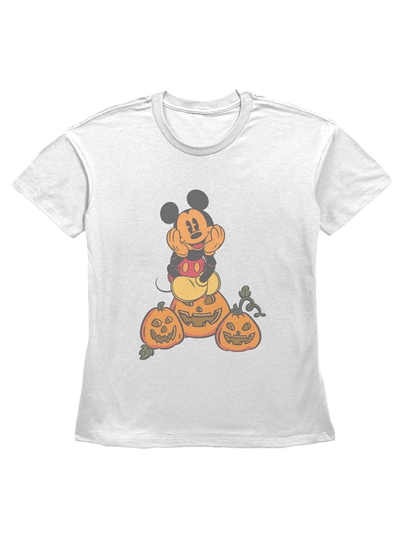 Womens Mickey & Friends Pumpkin Gathering T Shirt