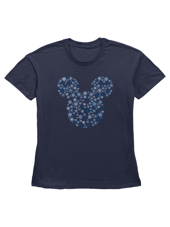 Womens Mickey & Friends Snowflake Silhouette T Shirt