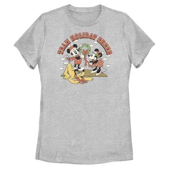 Womens Mickey & Friends Team Holiday Cheer T Shirt