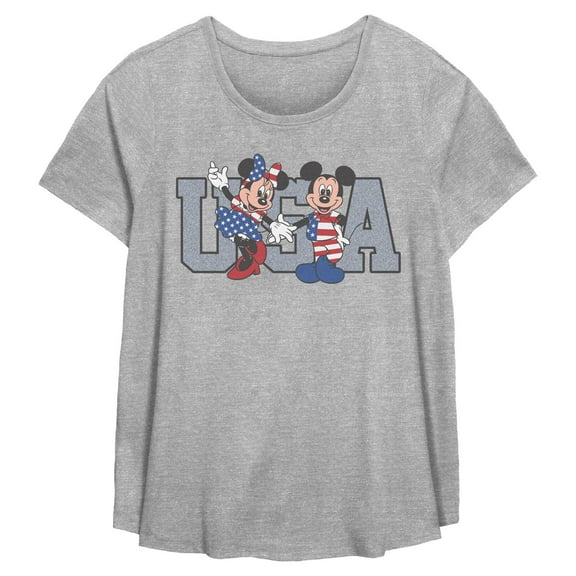 Womens Mickey & Friends The American Couple T Shirt