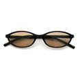 thumbnail image 1 of Womens Micro Oval Snug Dad Fashion Thin Plastic Sunglasses Black - Beige, 1 of 8