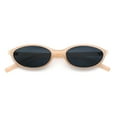 thumbnail image 1 of Womens Micro Oval Snug Dad Fashion Thin Plastic Sunglasses Peach - Black, 1 of 8